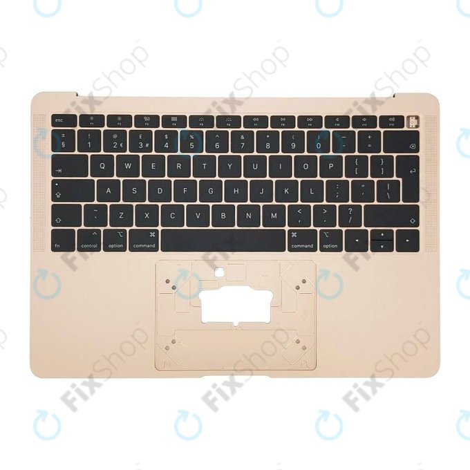 Apple MacBook Air 13" A1932 (2018 - 2019) - Cadre de clavier supérieur + clavier UK (Or)