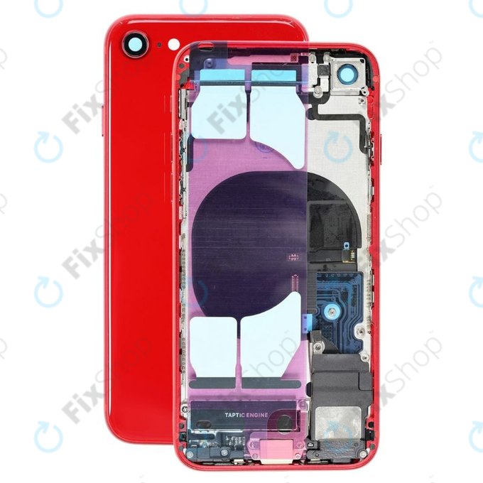 Apple iPhone 8 - Petites pièces du boîtier arrière (rouge)