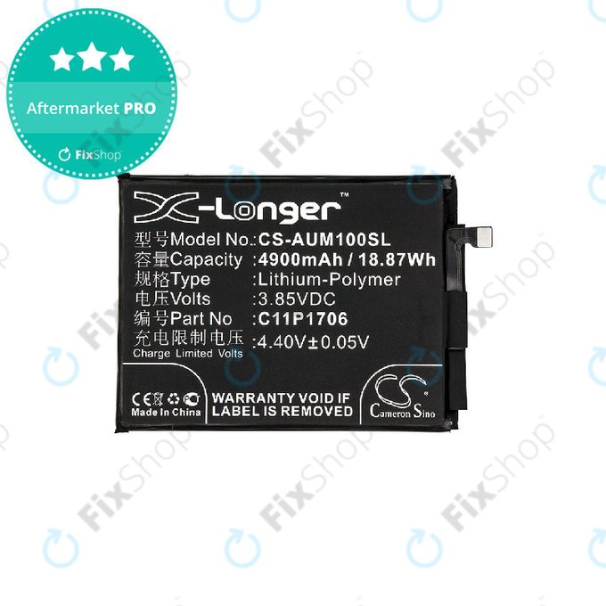 Batterie pour Asus Zenfone Max Pro M1 ZB602KL, 4900mAh, Li-Pol, 3.85V, 0B200-02870200, HQ