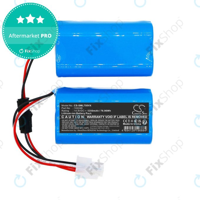 Batterie pour Symbo Laserbot 750, 5200mAh, Li-ion, 14.8V, 102248, HQ