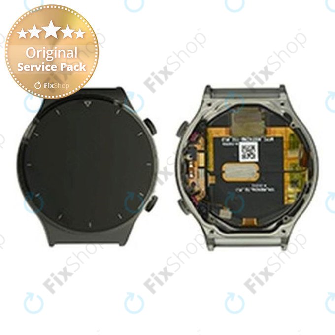 Huawei Watch GT 2 Pro Vidar-B19 - Écran LCD + Écran tactile + Cadre (Night Black) - 02353VUA Genuine Service Pack