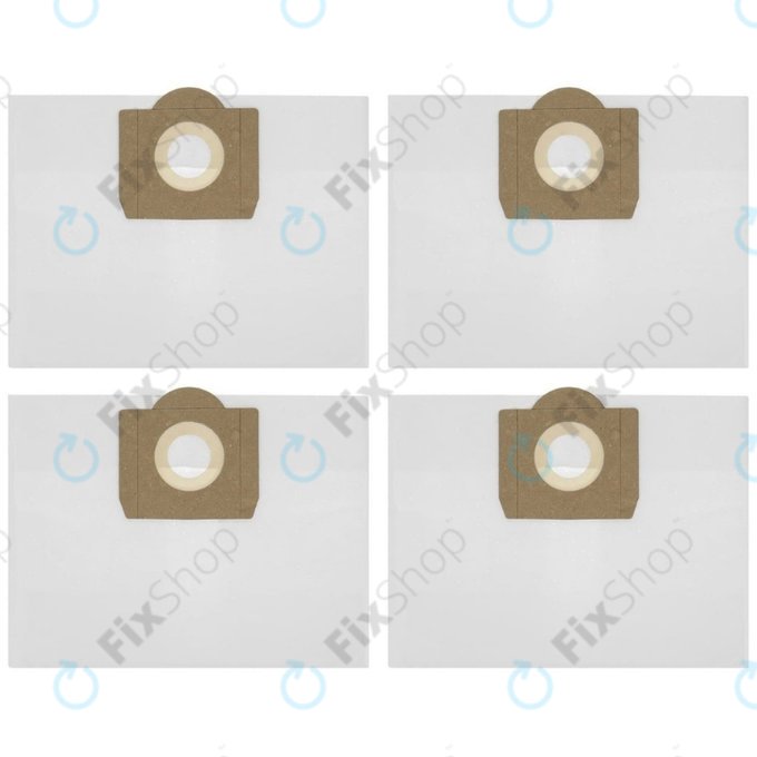 Sac à poussière, 4 pièces, Tissu non tissé pour Kärcher MV 3, WD 3, WD 3.000-series, A-series, SE-series