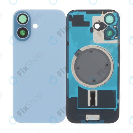 Apple iPhone 17 - Verre du boîtier arrière + Verre de la caméra + Cadre en métal + Aimant MagSafe (Mist Blue)