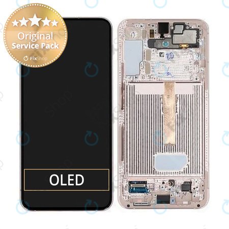 Samsung Galaxy S22 Plus S906B - Écran LCD + Écran Tactile + Cadre (Or Rose) - GH82-27500D, GH82-27501D Genuine Service Pack