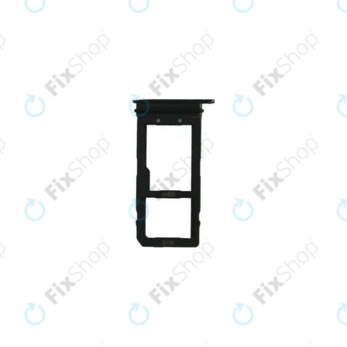 HTC U11 - Tiroir SIM + SD (Noir) - 72H0A209-02M Genuine Service Pack