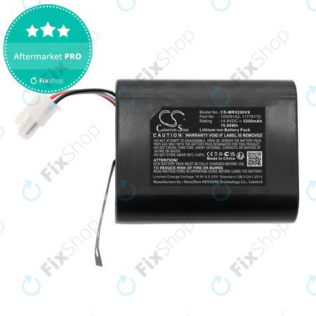 Batterie pour Miele Scout RX2, RX3, 5200mAh, Li-Ion, 14.8V, 10559142, HQ