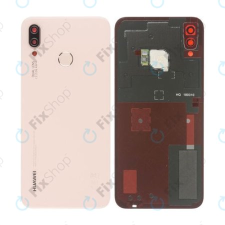 Huawei P20 Lite - Cache batterie + Capteur d'empreintes digitales (Rose) - 02351VTW, 02351VQY