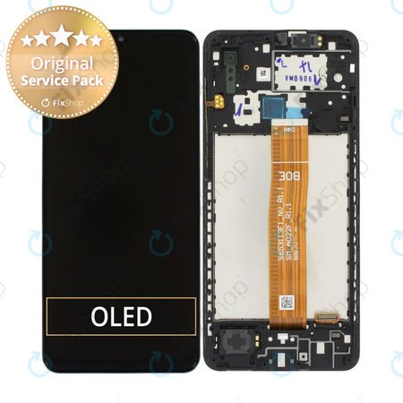 Samsung Galaxy A02 A022F - Écran LCD + Ecran Tactile + Cadre (Noir) - GH82-25249A, GH82-25250A Genuine Service Pack