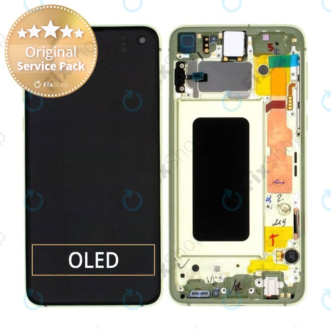 Samsung Galaxy S10e G970F - Écran LCD + Écran Tactile + Cadre (Jaune Canari) - GH82-18852G, GH82-18836G Genuine Service Pack