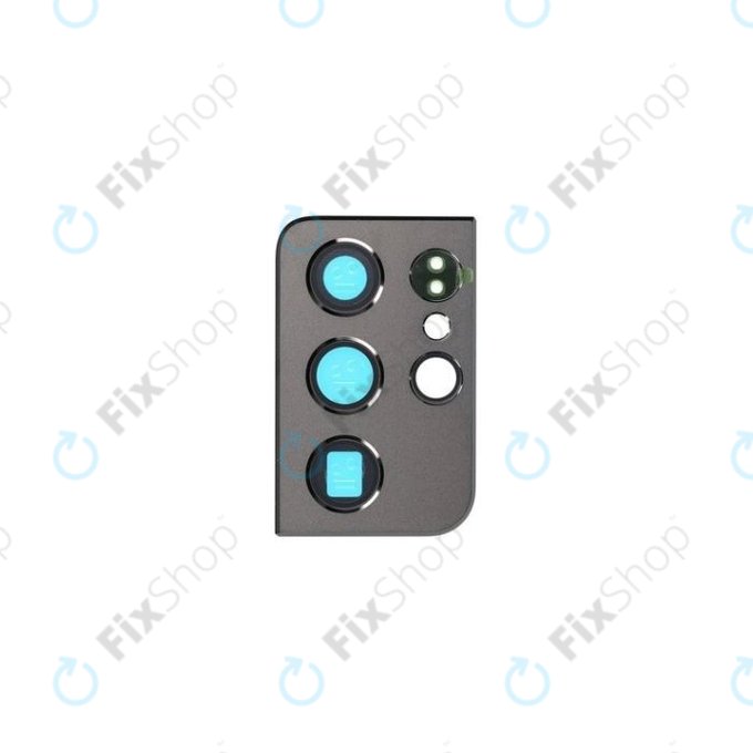 Samsung Galaxy S21 Ultra G998B - Cadre en verre pour caméra arrière (noir fantôme) - GH98-46265A Genuine Service Pack