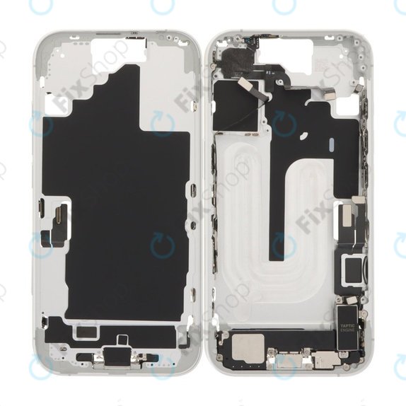 Apple iPhone 16 - Cadre central + Boutons d’Alimentation, de Volume et d’Appareil Photo (White)