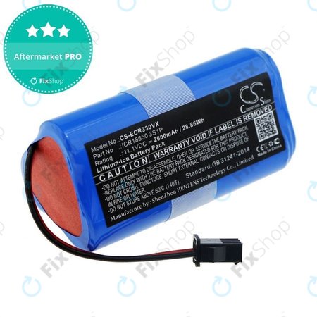 Ecovacs CEN330, CR-series - Batterie ICR18650 3S1P Li-Ion 11.1V 2600mAh HQ