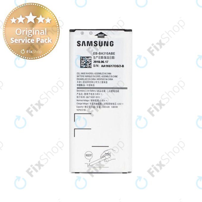 Samsung Galaxy A3 A310F (2016) - Batterie BA310ABE 2300mAh - GH43-04562A, GH43-04562B Genuine Service Pack