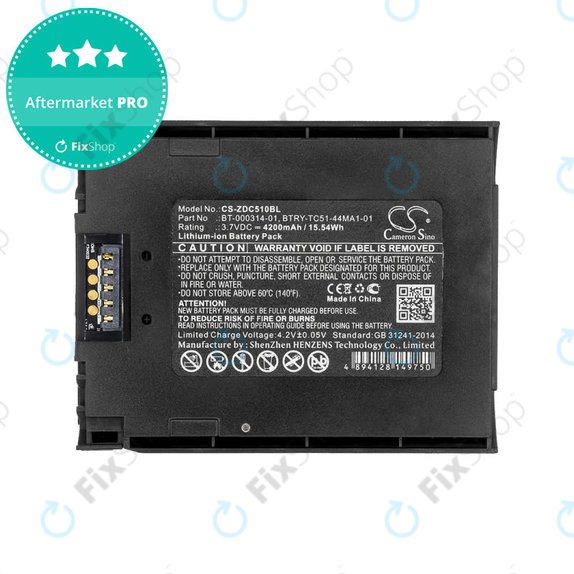 Batterie pour Zebra Tc51, Tc52, Tc56, Tc57, 4200mAh, Li-Ion, 3.7V, BT-000314-01, HQ