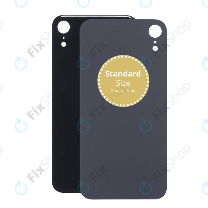 Apple iPhone XR - Verre du boîtier arrière (Noir)