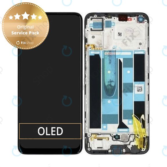 Realme 8 RMX3085 - Écran LCD + Écran Tactile + Cadre (Cyber Black) - 4906919 Genuine Service Pack