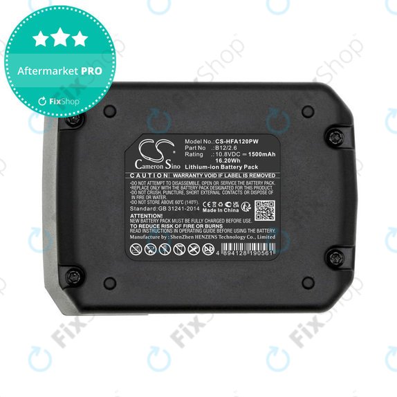 Batterie pour Hilti PR 2-HS A12, 1500mAh, Li-Ion, 10.8V, B12/2.6, B12/4.0, 2077977, HQ