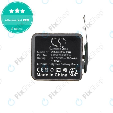 Batterie pour Huawei Watch GT3 42mm, Watch GT3 Pro 42mm, 290mAh, Li-Pol, 3.87V, HB522025EFW, HQ