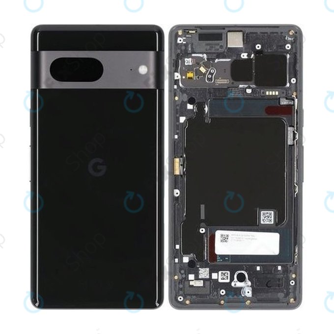 Google Pixel 7 GVU6C GQML3 - Boîtier arrière (obsidienne) - G949-00329-01 Genuine Service Pack
