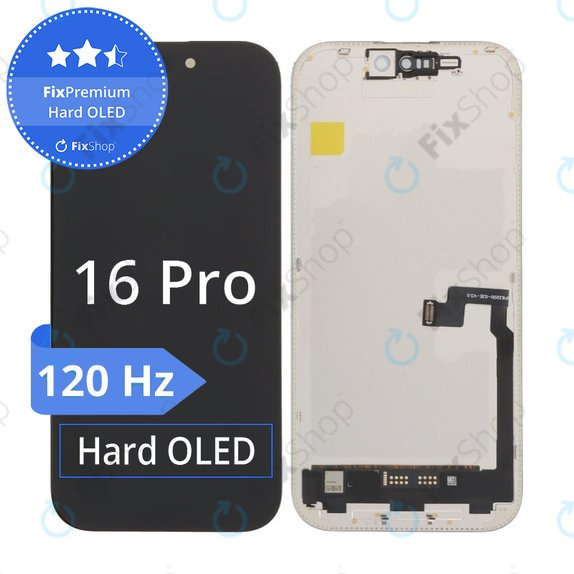 Apple iPhone 16 Pro - Écran LCD + Ecran Tactile + Cadre Dur OLED FixPremium 120Hz