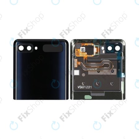 Samsung Galaxy Z Flip F700N - Cache batterie (haut) (noir miroir) - GH96-13380A Genuine Service Pack
