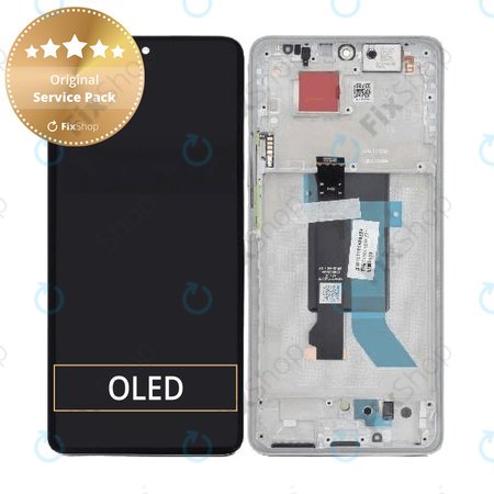 Xiaomi Poco X7 24095PCADG - Écran LCD + Écran tactile + Cadre (Silver) - 5600030O16P00 Genuine Service Pack