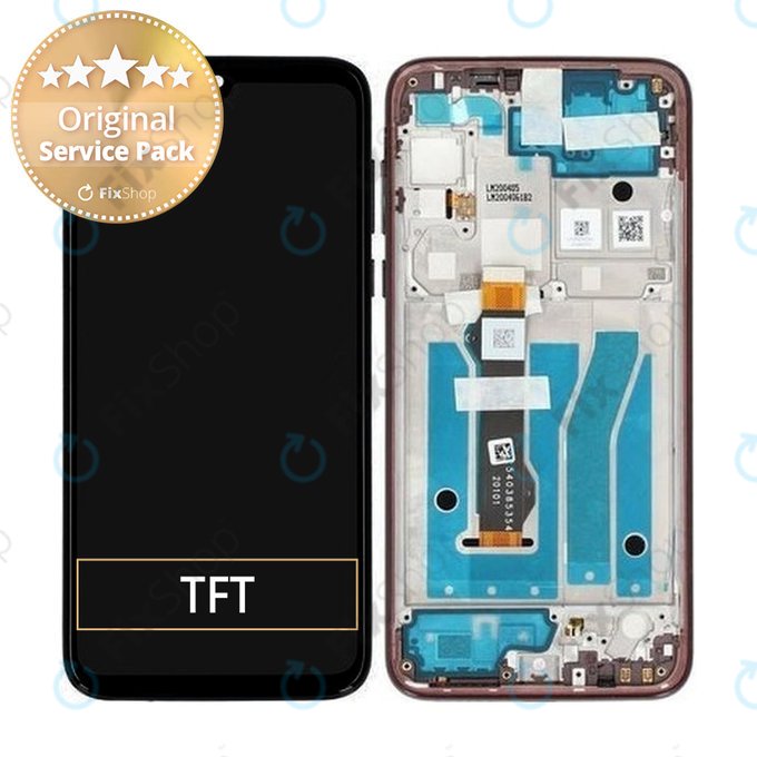 Motorola Moto G8 Plus - Écran LCD + Écran tactile + Cadre (Rouge foncé) - 5D68C15529 Genuine Service Pack